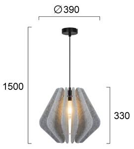 Полилей на кабел MARGARET 1xE27/40W/230V сив
