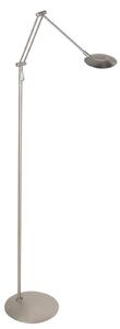 Steinhauer LED стояща лампа Zenith2 с 1 лампа, стомана, CCT, дистанционно управление, Затъмняване, Металик, Дневна/трапезария, Метал, Модерен