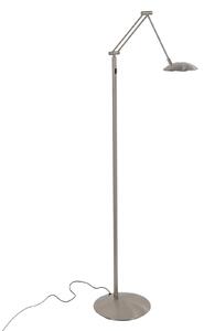 Steinhauer LED стояща лампа „Daphne 2“, 1 лампа, стомана, CCT, дистанционно управление, Затъмняване, Металик, Дневна/трапезария, Метал, Модерен