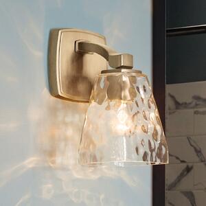 KICHLER Стенна лампа „Marant“, светлобронзова/прозрачна, височина 24 см, IP44, G9-LED, Бронзов / античен месинг, Баня, Метал, Модерен, Стенна розетка отгоре