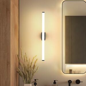 Molto Luce LED стенна лампа VINA M, черна, ширина 60 см, IP44, CCT, Черен, Баня, Алуминий, Модерен