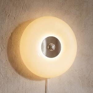 OSRAM LED стенна лампа Decor Lunea, бяла, Ø 30 см, стъкло, CCT с възможност за, Затъмняване, Бял, Дневна/трапезария, Стъкло, Модерен