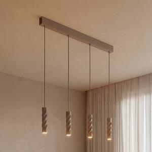 OSRAM висяща лампа Decor Twirl, бежова, дължина 86 см, с 4 лампи, Затъмняване, Бежов, Дневна/трапезария, Метал, Модерен