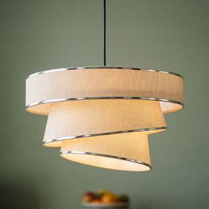 OSRAM Висяща лампа Decor Glittey, бежова, Ø 40 см, от текстил, Затъмняване, Бежов, Дневна/трапезария, Плат / текстил, Модерен