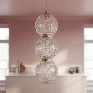 OSRAM LED висяща лампа Decor Xstal, в цвят месинг, Ø 12 см, Злато / месинг, Дневна/трапезария, Стъкло, Модерен