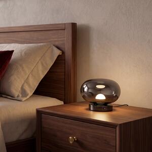 OSRAM LED настолна лампа с акумулатор Decor Satellite, сива, 13 см, CCT, с, Затъмняване, Сив, Дневна/трапезария, Стъкло, Модерен