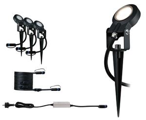 Paulmann Plug & Shine Sting 3,000K основен комплект от 3, Затъмняване, Черен, Метал, Модерен