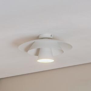 Luminex Таванна лампа Plato, бяла, метал, Ø 38 cm, E27, Затъмняване, Бял, Дневна/трапезария, Метал, Модерен