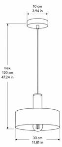 Полилей на кабел HAKI 1xE27/60W/230V кафяв/черен