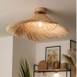 Brilagi - LED прикрепен полилей CERIA BOHO 1xE27/40W/230V Ø 100 cm ратан/дъб