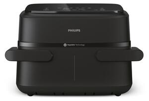 Фритюрник с горещ въздух Philips NA150/00, 7 л. вместимост, RapidAir Plus технология, двойна кошница, 2450W
