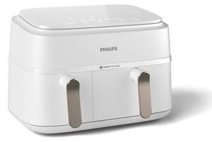 Фритюрник с горещ въздух Philips NA353/10, 9 л. вместимост, 8 програми, RapidAir Plus технология, двойна кошница, таймер, 2750W