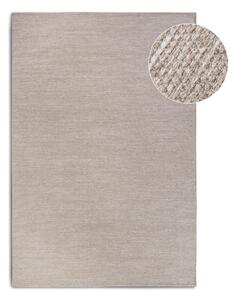 Бежов ръчно изработен килим със смес от вълна 80x150 cm Pradesh Linen White – Elle Decoration