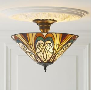 Endon 111905 - Таванен полилей Tiffany HECTOR, 3x E27 / 10W / 230V, Ø 40 cm