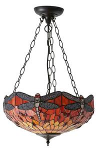 Endon 64076 - Полилей на верига Tiffany DRAGONFLY 3xE27/60W/230V Ø 41 cm