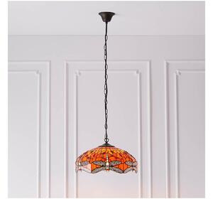 Endon 64081 - Полилей на верига Tiffany DRAGONFLY 3xE27/60W/230V Ø 41 см