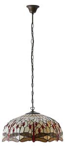 Endon 64079 - Полилей на верига Tiffany DRAGONFLY 3xE27/60W/230V, диаметър 50 см