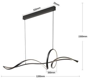 Brilagi - Димируем LED полилей на кабел SIGNATURE LED/55W/230V 120x23 см, черен + с дистанционно управление