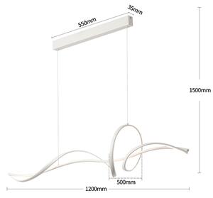 Brilagi - LED димируем полилей на кабел SIGNATURE LED/55W/230V 120x23 cm бял + дистанционно управление