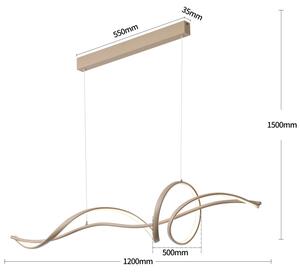 Brilagi - LED полилей на кабел с димер SIGNATURE LED/55W/230V 120x23 cm бежов + дистанционно управление