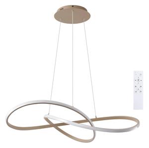 Brilagi - Димируема LED люстра с кабелно окачване INFINITY LED/80W/230V 80x80 cm бежова + дистанционно управление