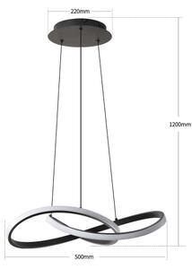 Brilagi - димируема LED полилей на кабел INFINITY LED/55W/230V 50x50 cm черен + дистанционно управление