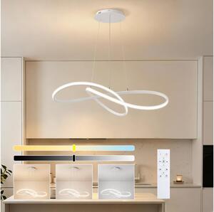 Brilagi - Димируем LED полилей на кабел INFINITY LED/80W/230V 80x80 cm бял + дистанционно