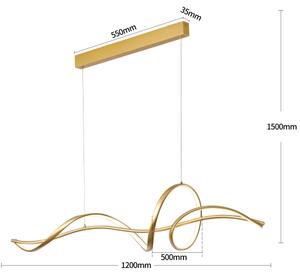 Brilagi - LED димируем полилей на кабел SIGNATURE LED/55W/230V 120x23 cm златен + с дистанционно управление
