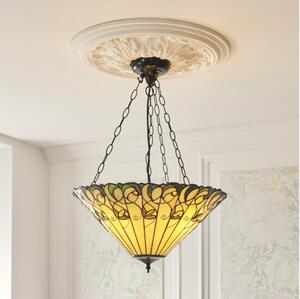 Endon 111881 - Полилей на верига Tiffany JAMELIA 3xE27/10W/230V Ø 50 см