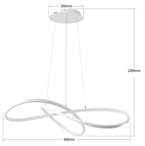 Brilagi - Димируем LED полилей на кабел INFINITY LED/80W/230V 80x80 cm бял + дистанционно