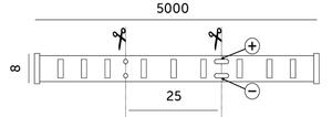 LED Лента LED/50W/12V 5 м 3000K