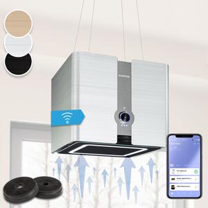 Klarstein Futurelight Smart, Островен абсорбатор, Рециркулация, 420m³/h, LED, неръждаема стомана