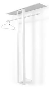 Бяла стоманена стенна закачалка с рафт 100 cm Luno Large – Spinder Design