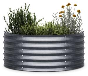 Blumfeldt High Grow Half Circle, полукръгла повдигната леха, 105x43x60 cm, изработена от вълнообразен стоманен лист, лесна за сглобяване, устойчива на ръжда и замръзване