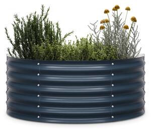 Blumfeldt High Grow Half Circle, полукръгла повдигната леха, 105x43x60 cm, изработена от вълнообразен стоманен лист, лесна за сглобяване, устойчива на ръжда и замръзване