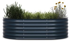 Blumfeldt High Grow Extended, повдигната леха, 150x43x60 cm, с вълнообразна стоманена ламарина, лесна за сглобяване, устойчива на ръжда и замръзване