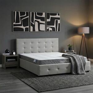 Легло с матрак и място за съхранение roi-dreamer pu сиво 160x200см