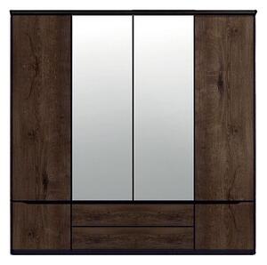 Гардероб July SZF2D2L2S - 204.5 x 57 x 207 cm, венге/дъб конкордия