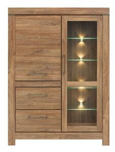 Витрина German REG1W1D2S/16/12 - 115 x 158.5 x 42 cm, дъб стърлинг