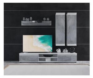 Секция Lusia 175 - 175 х 37 x 160 cm, бяло/бетон