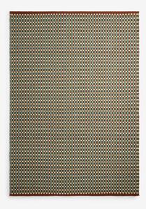 Тюркоазен ръчно изработен килим със смес от вълна 120x170 cm Ember – MADE
