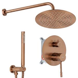 Душ система за вграждане Rea Lungo Diamond Brush Copper + BOX