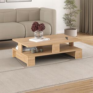 Mansu меламинов кафе масичка в естествен бук цвят 80x50x27см