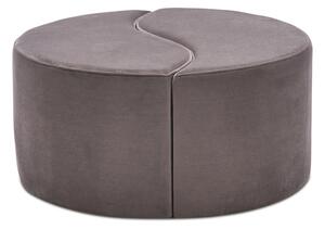 Табуретка Alis TopMebel от кадифе в светлосив цвят 80x80x40cm
