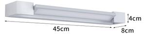 Brilagi-LED Огледало за баня AQUA LINE LED/12W/230V 45 см IP44 матов хром