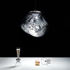 Tom Dixon LED висяща лампа Melt, Ø 50 cm, хром, пластмаса, Затъмняване, Металик, Дневна/трапезария, Пластмаса, Дизайн