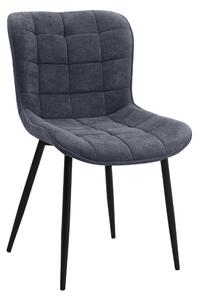 Трапезен стол Chiara TopMebel с плат в антрацит и черен метален крак 48x58x81cm