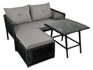 Комплект за градина Шанхай 8 Сив 158x62x62 см