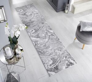 Пътека Мраморен Сребрист 60X230 см, Flair Rugs
