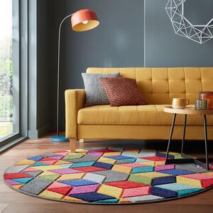 Килим Dynamic Многоцветен 160X160 см, кръгъл, Flair Rugs